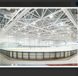 Professional ice hockey dasher boards with acrylic shields - IIHF