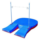 Major championship modular pole vault landing system. IAAF certificate.