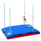 International double-front up & down modular pole vault landing system