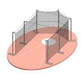 Portable aluminium discus cage