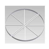 Reinforced discus circle with cross bracing. IAAF certificate.