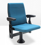 Armchair with synchronic folding of the seat and armrest