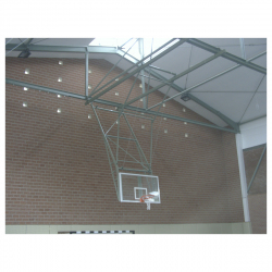 Basketball post pulled up, with electric control AVMS11021