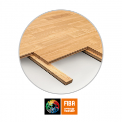 ADIFLEX 4.5 Shock-Absorbing Sports Flooring, FIBA Certificate AVADS1003