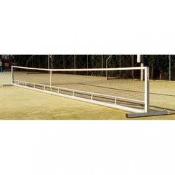 Freestanding tennis posts with net; set freestanding-tennis-posts-with-net-set