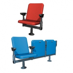 Armchair with synchronic folding of the seat and armrest M-Espace AVDP1012