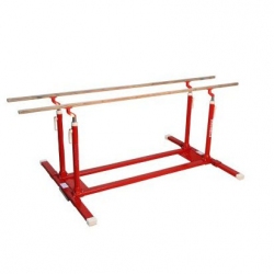 Training parallel bars with folding feet and transport trolleys AVGY1073