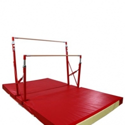 Training compact asymmetric bars 3356 and custom folding mat AVGY1028