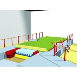 Raised landing pit with integrated platform AVGY1186