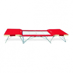 Complete large competition trampoline - 4 x 4 mm bed - with end desks and mat - FIG approved AVGY1191