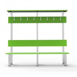 Benches BANK WITH SIMPLE HANGER (GREEN) MBA-1 for gyms, swimmings pools and wellness areas benches-bank-with-simple-hanger-green-mba-1-for-gyms-swimmings-pools-and-wellness-areas
