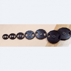 Discs rubber, black, with grips - for fitness and weightlifting discs-rubber-black-with-grips---for-fitness-and-weightlifting