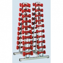 Dumbbell double rack, with 40 pc. 1 kg aerobic dumbbells - for fitness and aerobic dumbbell-double-rack-with-40-pc-1-kg-aerobic-dumbbells---for-fitness-and-aerobic
