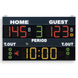 Scoreboard for multisport, dimensions 200x120 cm, radio transmission scoreboard-for-multisport-dimensions-200x120-cm-radio-transmission