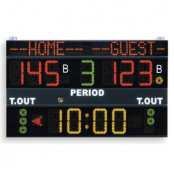 Scoreboard for multisport, dimensions 200x120 cm, programmable teams name, radio transmission scoreboard-for-multisport-dimensions-200x120-cm-programmable-teams-name-radio-transmission