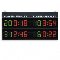 Scoreboard 2 penalty times per team, 200x100 cm scoreboard-2-penalty-times-per-team-200x100-cm