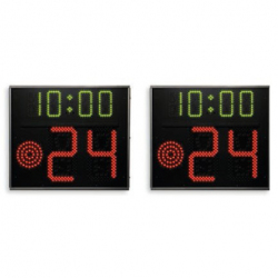 Scoreboard for basketball shot clocks 24/14, radio transmission, 70x60 cm - FIBA approved Level 2 scoreboard-for-basketball-shot-clocks-24-14-radio-transmission-70x60-cm---fiba-approved-level-2
