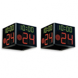 Scoreboard for basketball shot clocks 24/14, four-faces, radio transmission, 70x60 cm - FIBA approved scoreboard-for-basketball-shot-clocks-24-14-four-faces-radio-transmission-70x60-cm---fiba-approved
