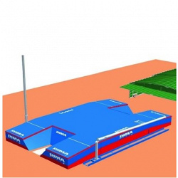 Pole-vault rail with sliding cart to be fixed or embedded AVDM1027