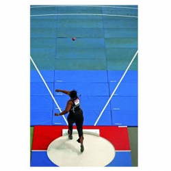 Indoor shot put throwing landing system AVDM1111